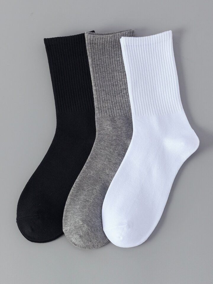 Ribbed Cotton Socks (3-Pack)
