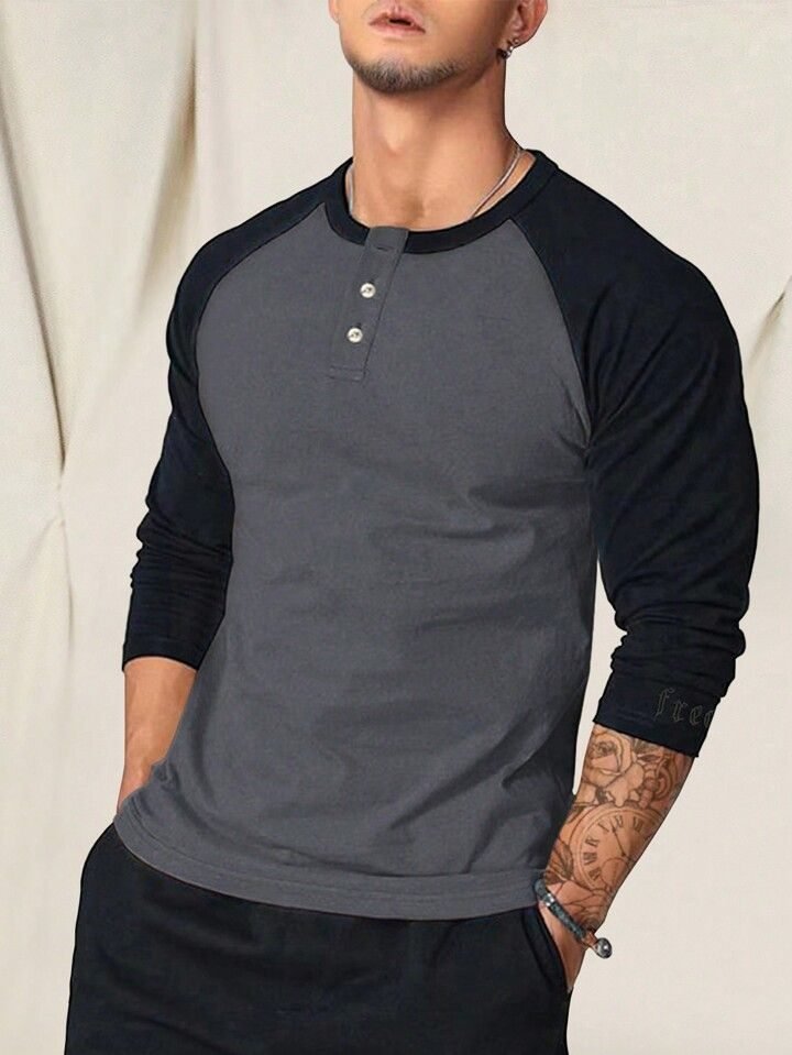 Ribbed Henley Tee